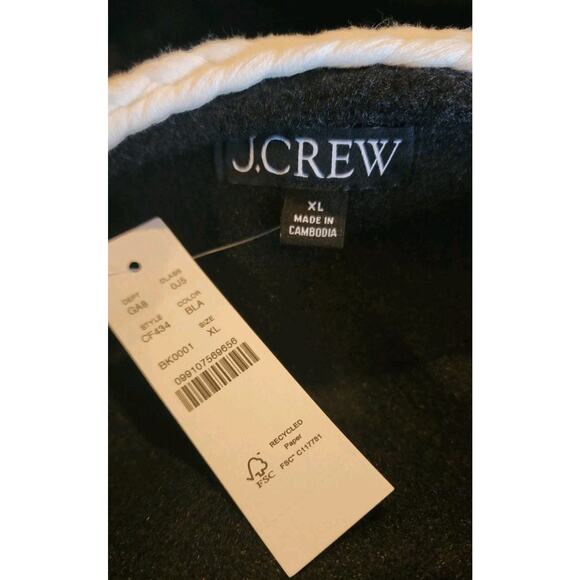 NWT J.Crew $138 Cropped bouclé yarn lady jacket Black Sz XL Large - Picture 8 of 11